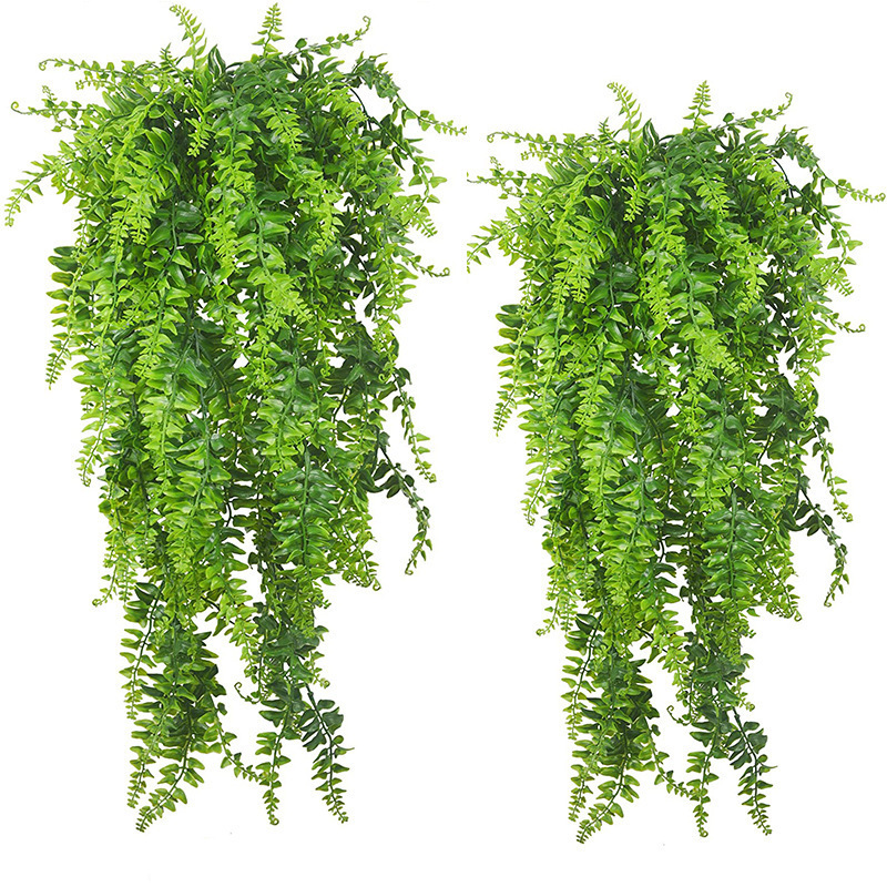 Desk Setup At Home - 2/4PCS Green Artificial Plants Festival Home