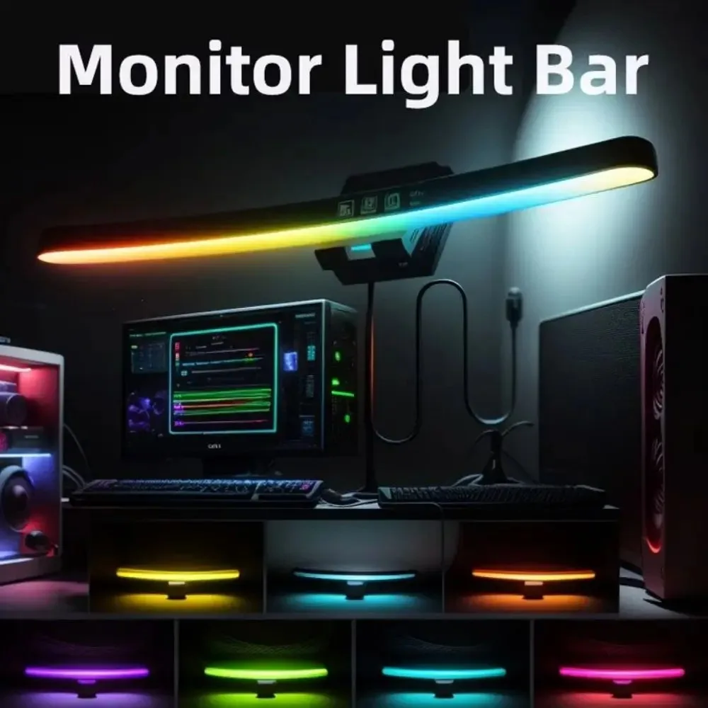 Desk Setup Lamp - Curved Monitor Light Bar 3 Color