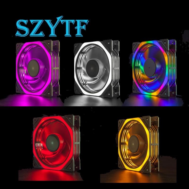 Desk Setup Lamp - Chassis fan 12CM double-sided light-emitting computer