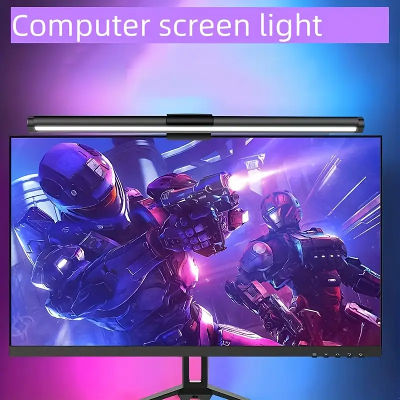 Desk Setup Lamp - 40CM RGB Atmosphere Table Lamp Computer