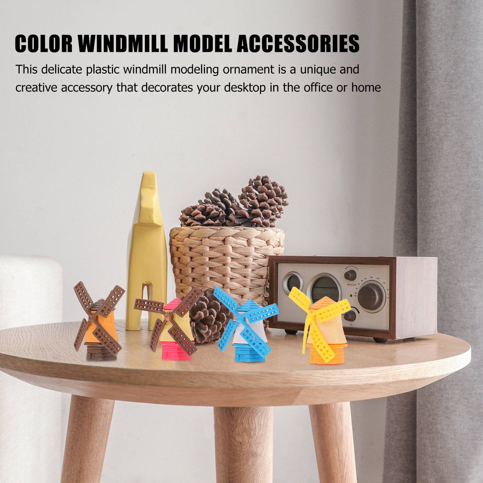 5Pcs Colorful Miniature Windmi – обзор и цена Desk Setup Home Office