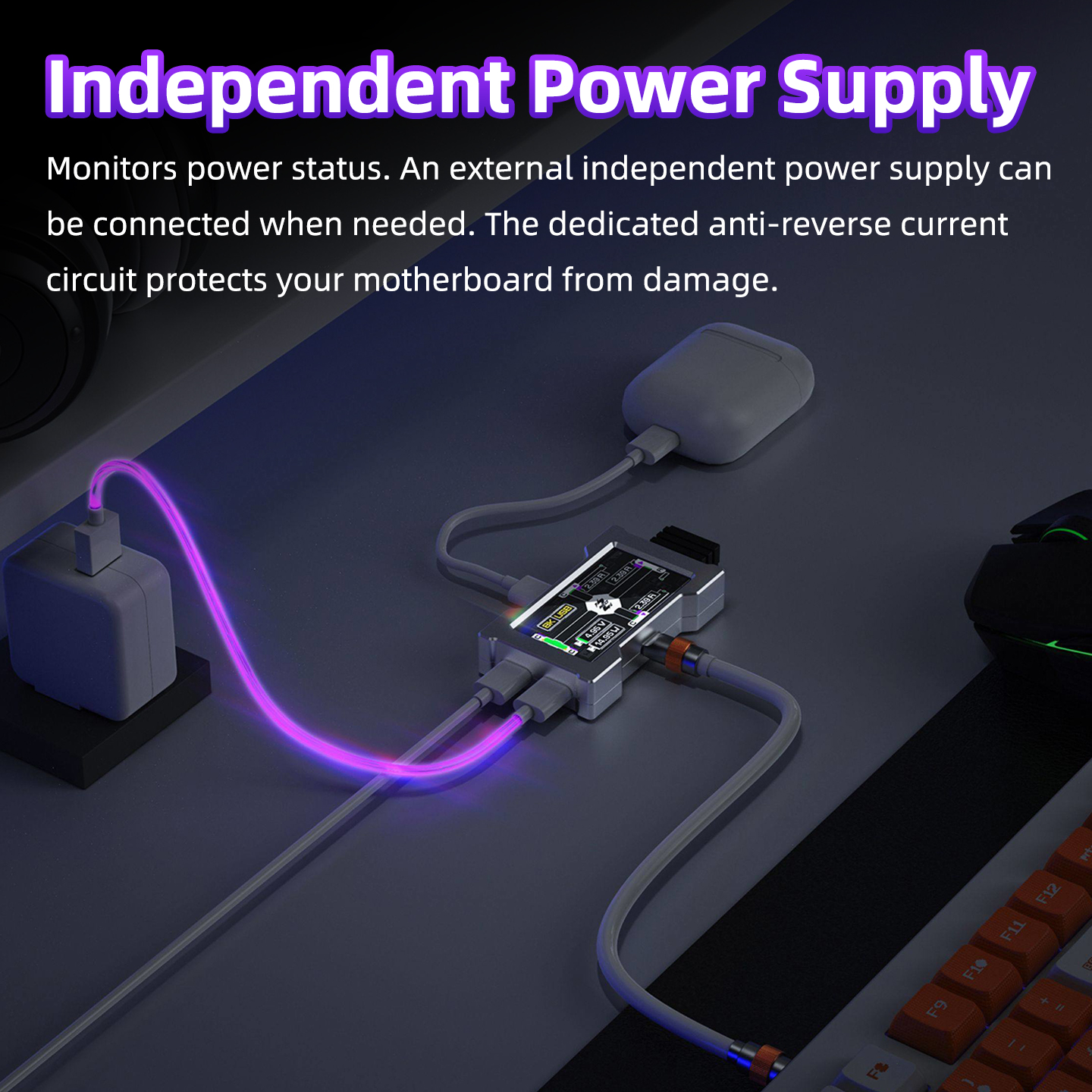 HMHUB Gaming USB Hub - 2-To-3  – обзор и цена Desk Setup Usb Hub