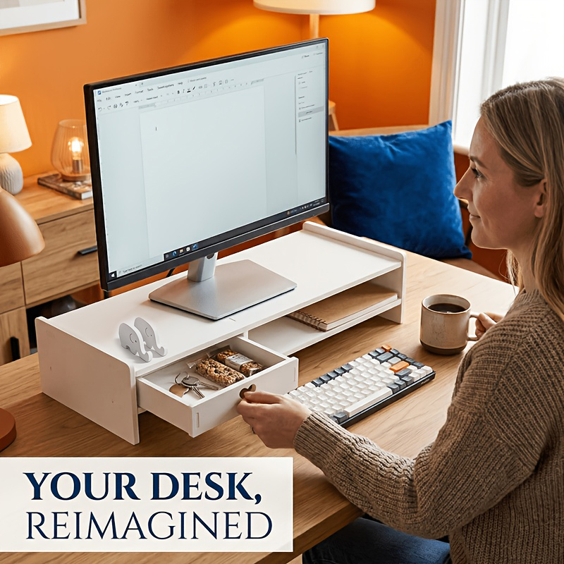 Minimalist White PVC Monitor S – обзор и цена Desk Setup Home Office