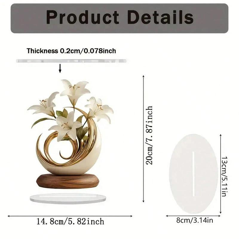 Acrylic Lily Flower 2D Ornamen – обзор и цена Desk Setup At Home