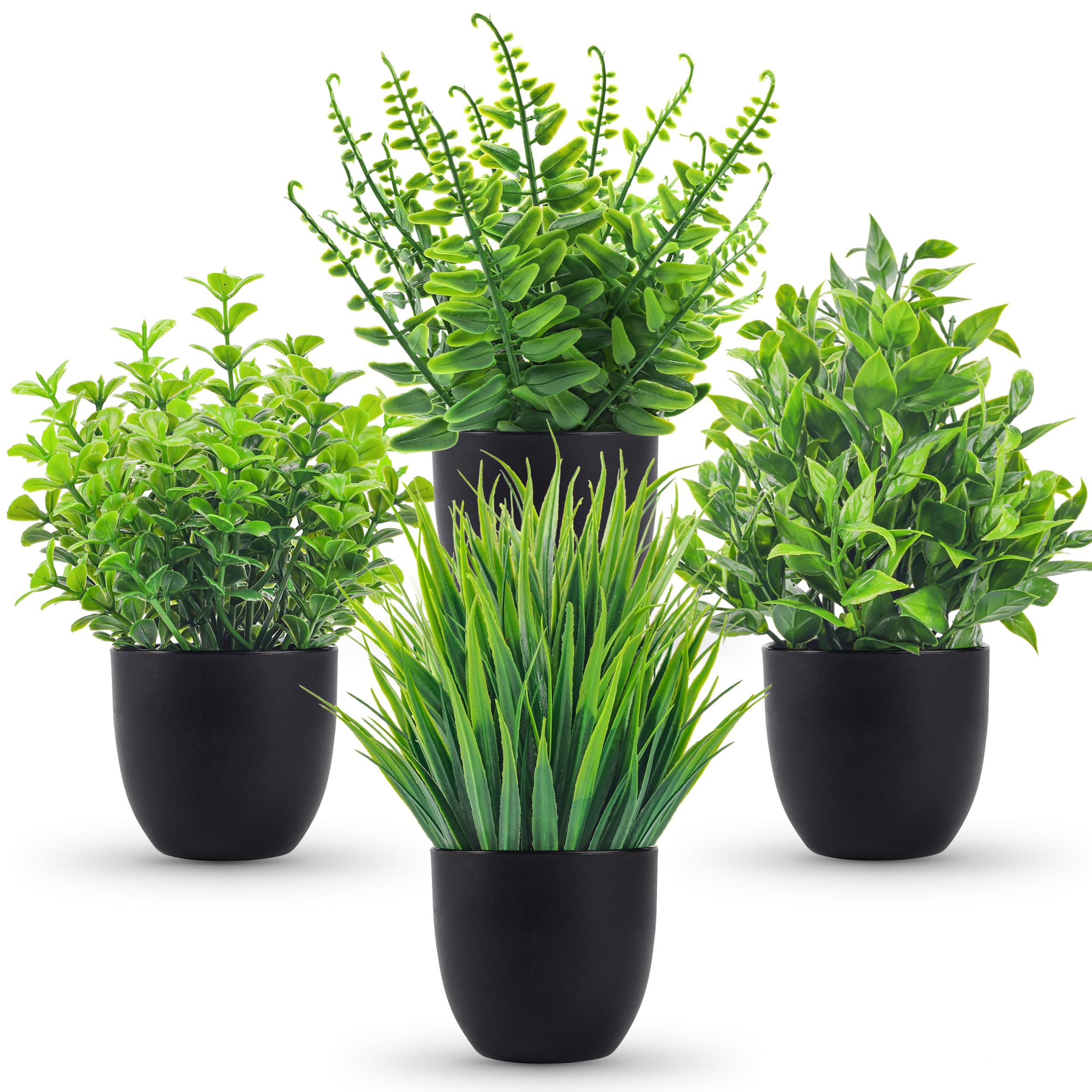 4 Packs Fake Plants Artificial – обзор и цена Desk Setup At Home