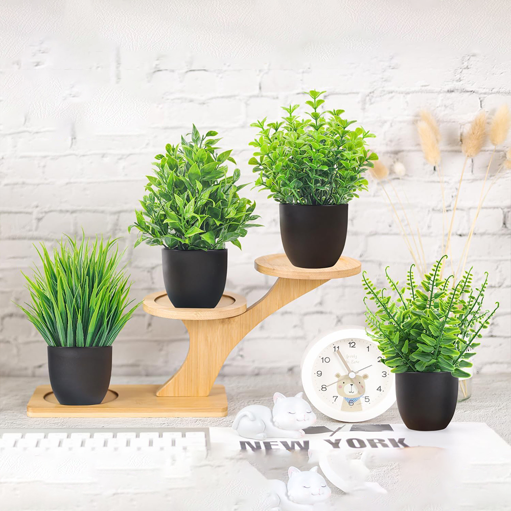 4 Packs Fake Plants Artificial – обзор и цена Desk Setup At Home