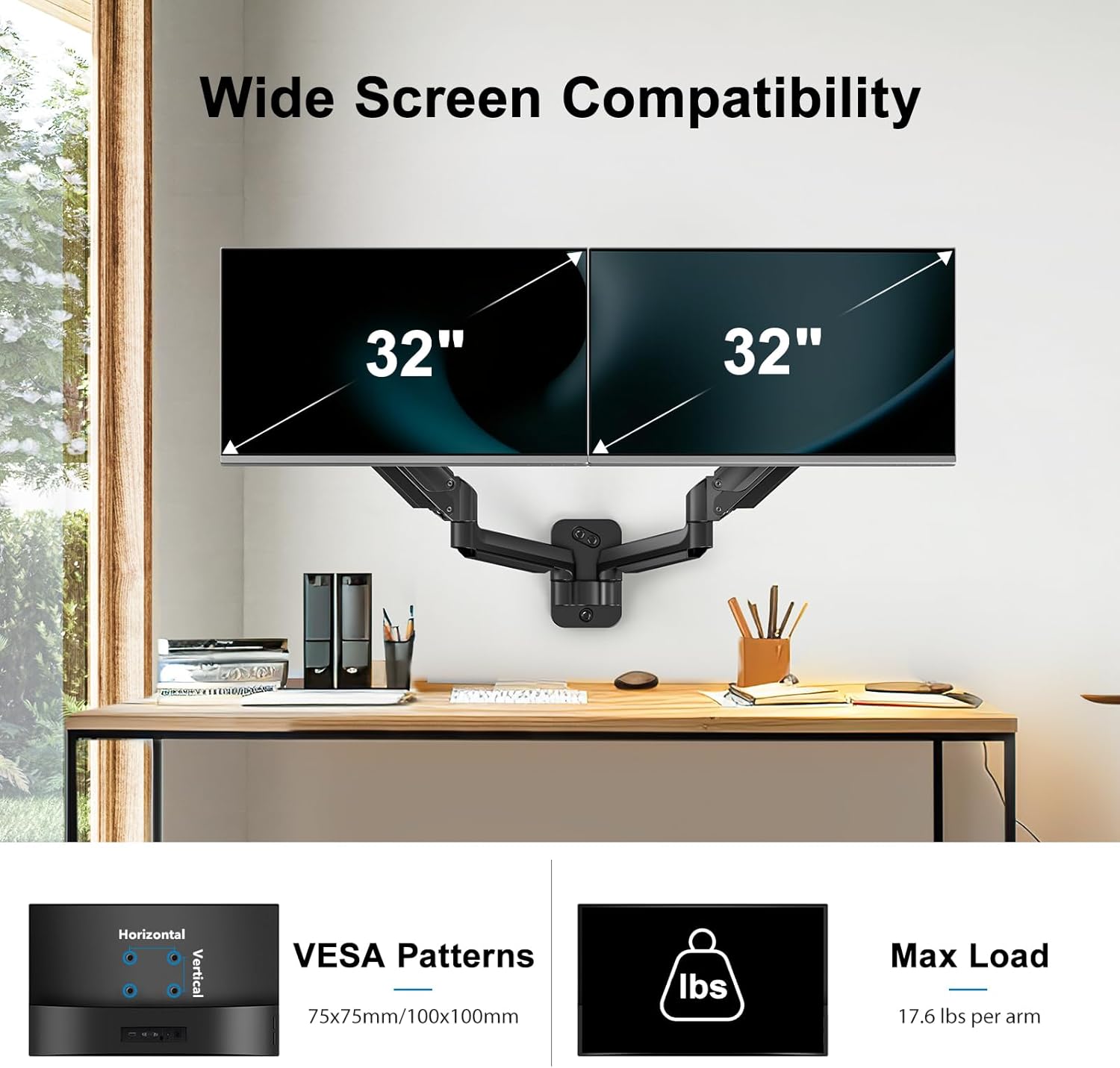 Dual Monitor Wall Mount for 17 – обзор и цена Desk Setup Home Office