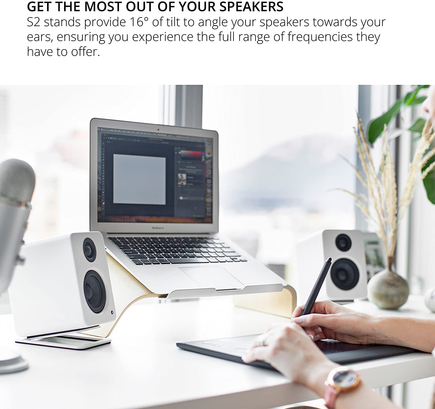 2pcs Desktop Speaker Stands fo – обзор и цена Speaker Desk Setup