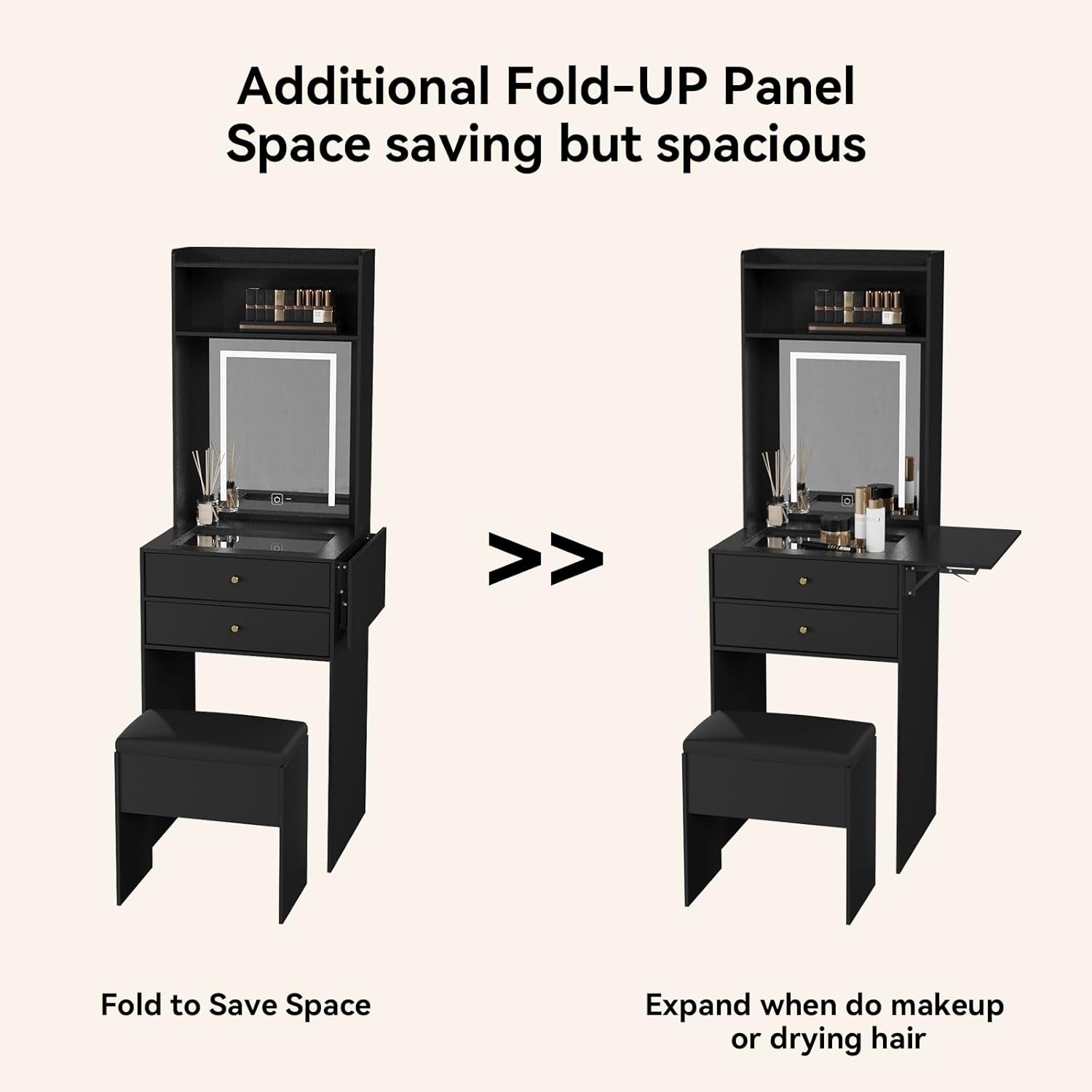 Mini Black Vanity Desk Set for – обзор и цена Desk Setup Black And Wood