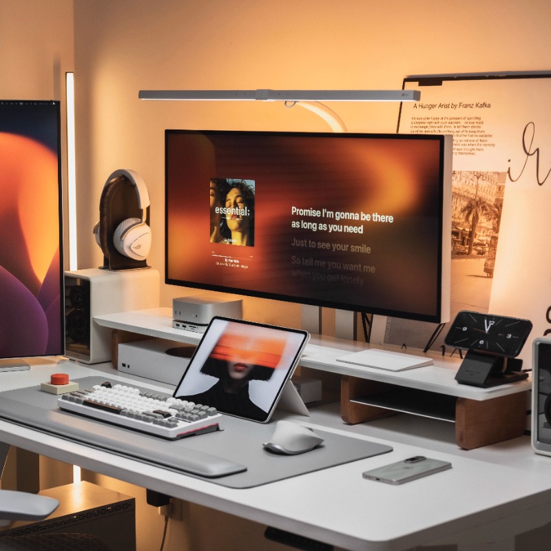 Modern Monitor Riser Stand Erg – обзор и цена Desk Setup Monitor And Laptop
