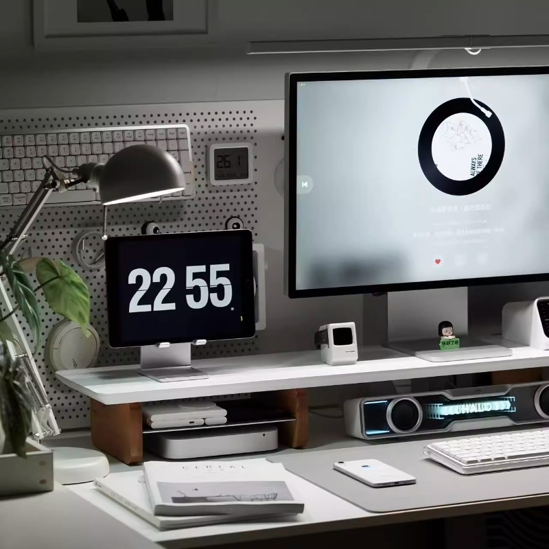 Modern Monitor Riser Stand Erg – обзор и цена Desk Setup Monitor And Laptop