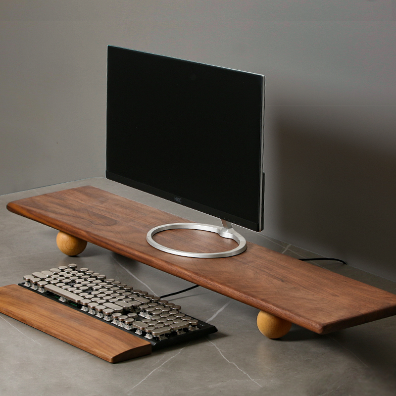 Solid Wood Monitor Riser Lapto – обзор и цена Desk Setup Monitor And Laptop