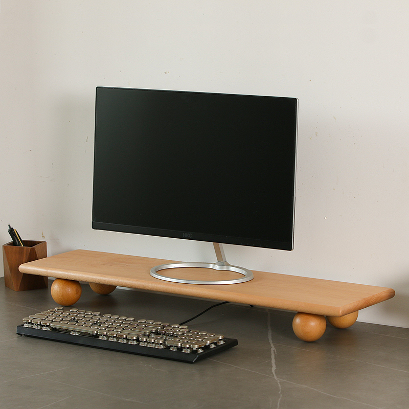 Solid Wood Monitor Riser Lapto – обзор и цена Desk Setup Monitor And Laptop