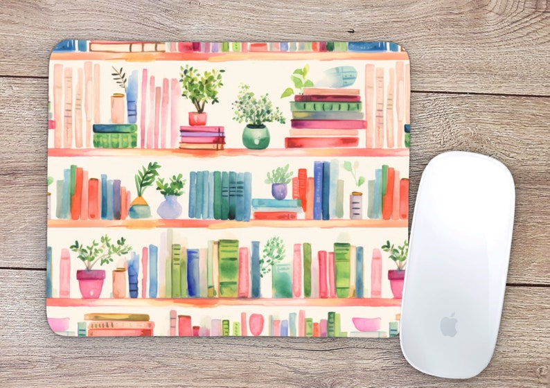 Plant Books Mouse Pad Home Off – обзор и цена Desk Setup Books
