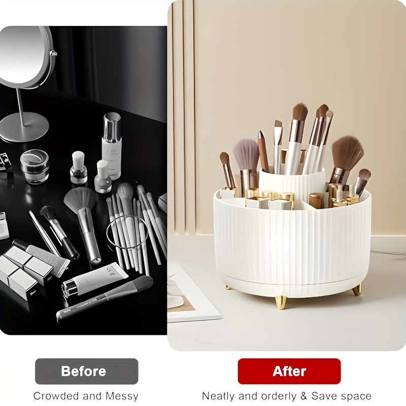 Rotatable Makeup Desktop Cosme – обзор и цена Desk Setup Organization
