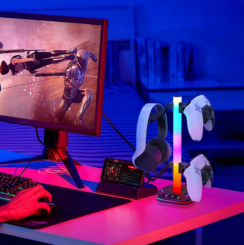RGB Gaming Headset Stand with  – обзор и цена Desk Setup Usb Hub