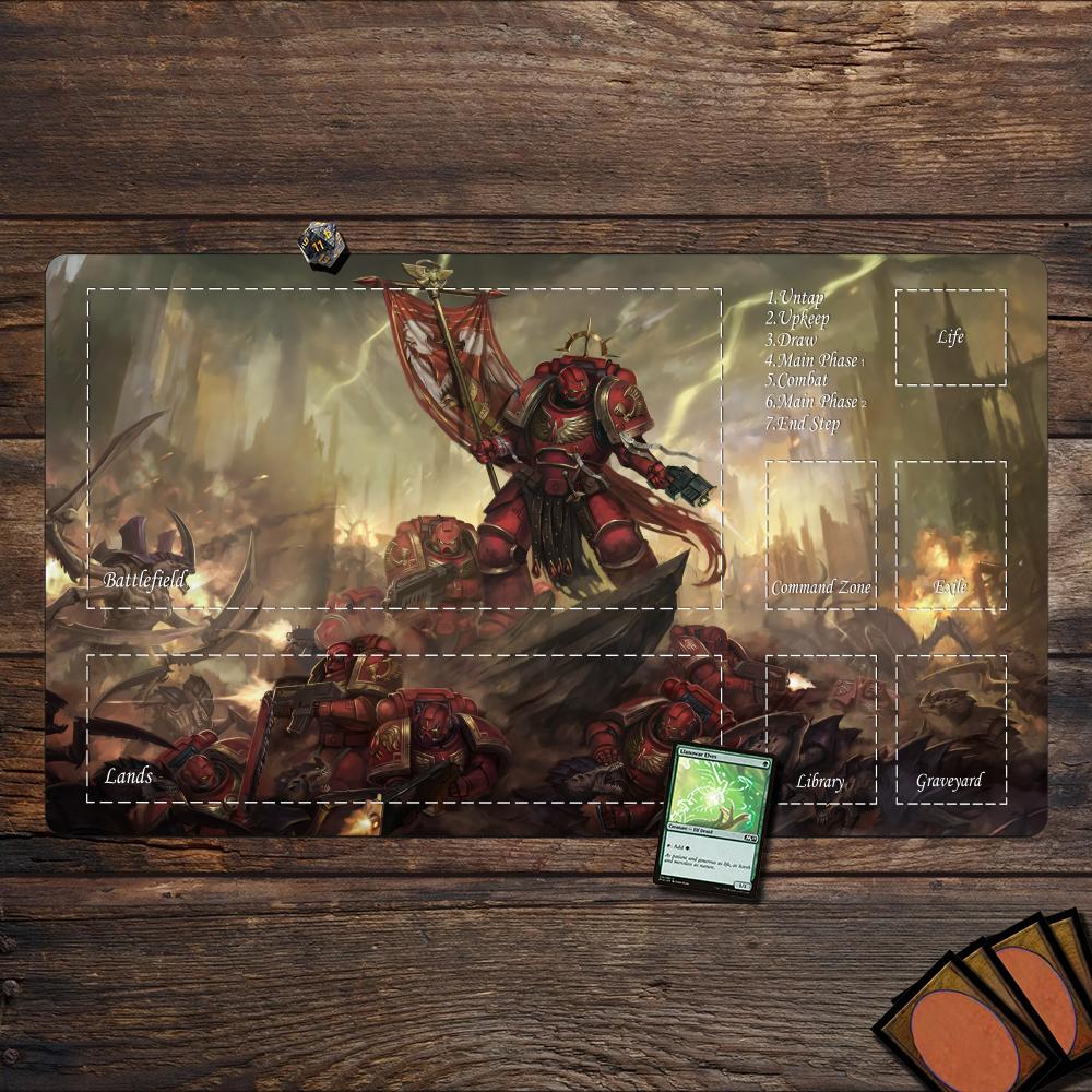 Magic Card Gaming Mat with zon – обзор и цена Desk Setup Red