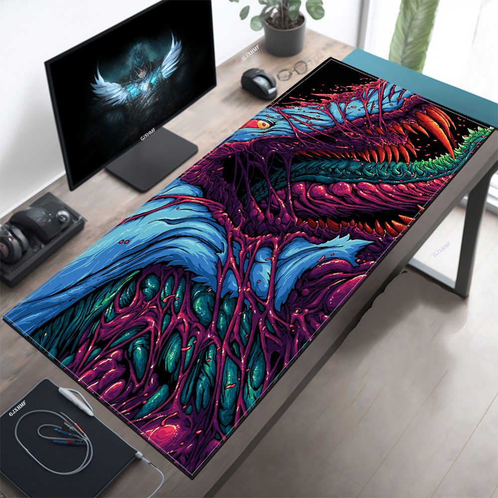 Japan Red Mouse Pad Neon Gore  – обзор и цена Desk Setup Red
