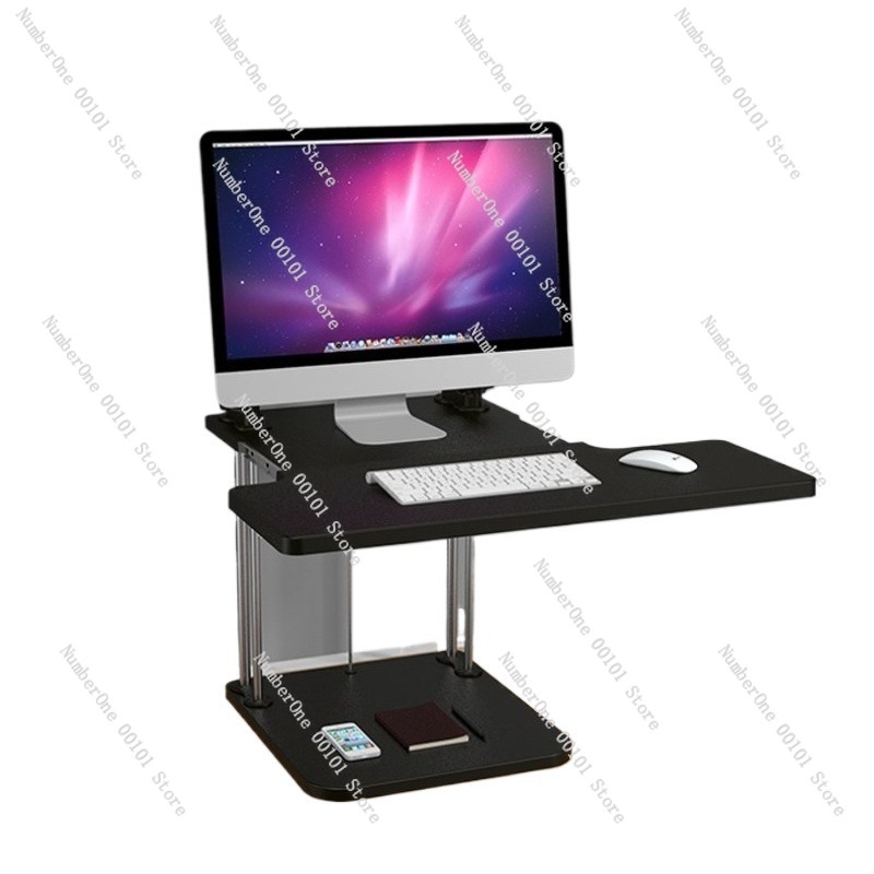 Height-Adjustable Standing Des – обзор и цена Desk Setup Monitor And Laptop