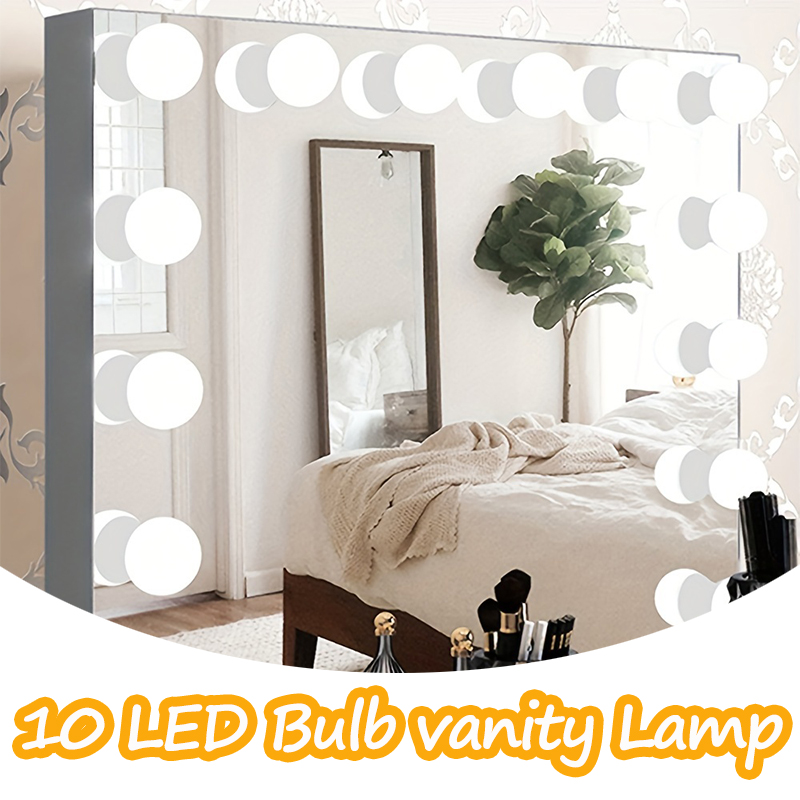 10LED Makeup Mirror Light Bulb – обзор и цена Desk Setup Lamp