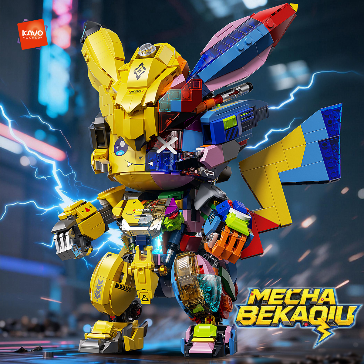 KAVOWORLD 1505 PCS DIY Mecha A – обзор и цена Desk Setup Anime