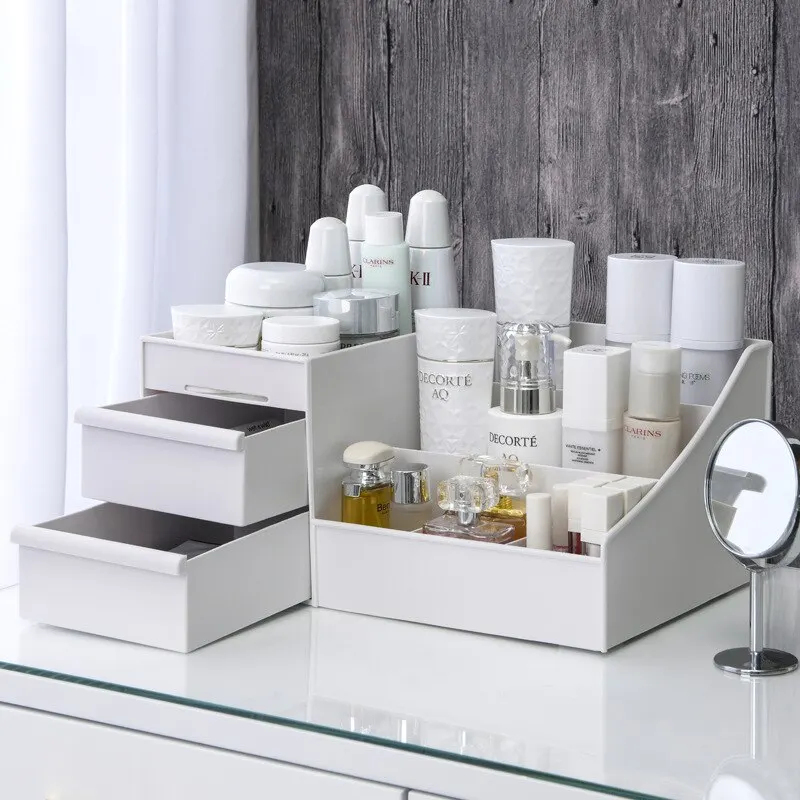 1pc White New Drawer Makeup St – обзор и цена Desk Setup Shelf
