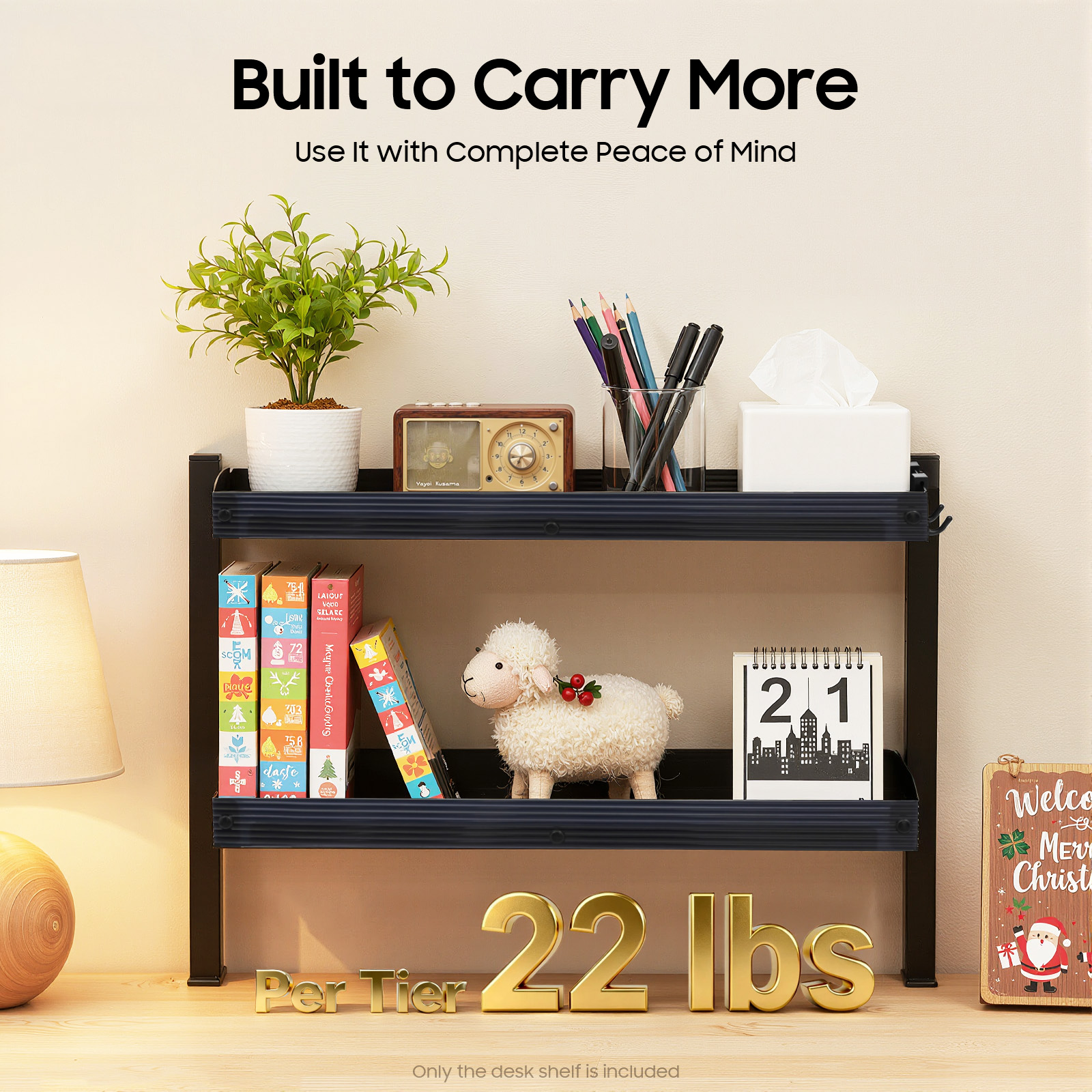2-Tier Desk Shelf, Expandable  – обзор и цена Desk Setup Shelf