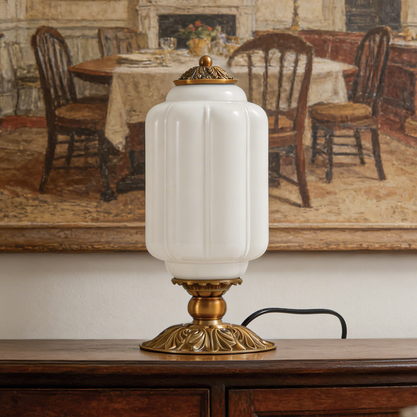 Nordic Vintage Milk Glass Tabl – обзор и цена Desk Setup Lamp