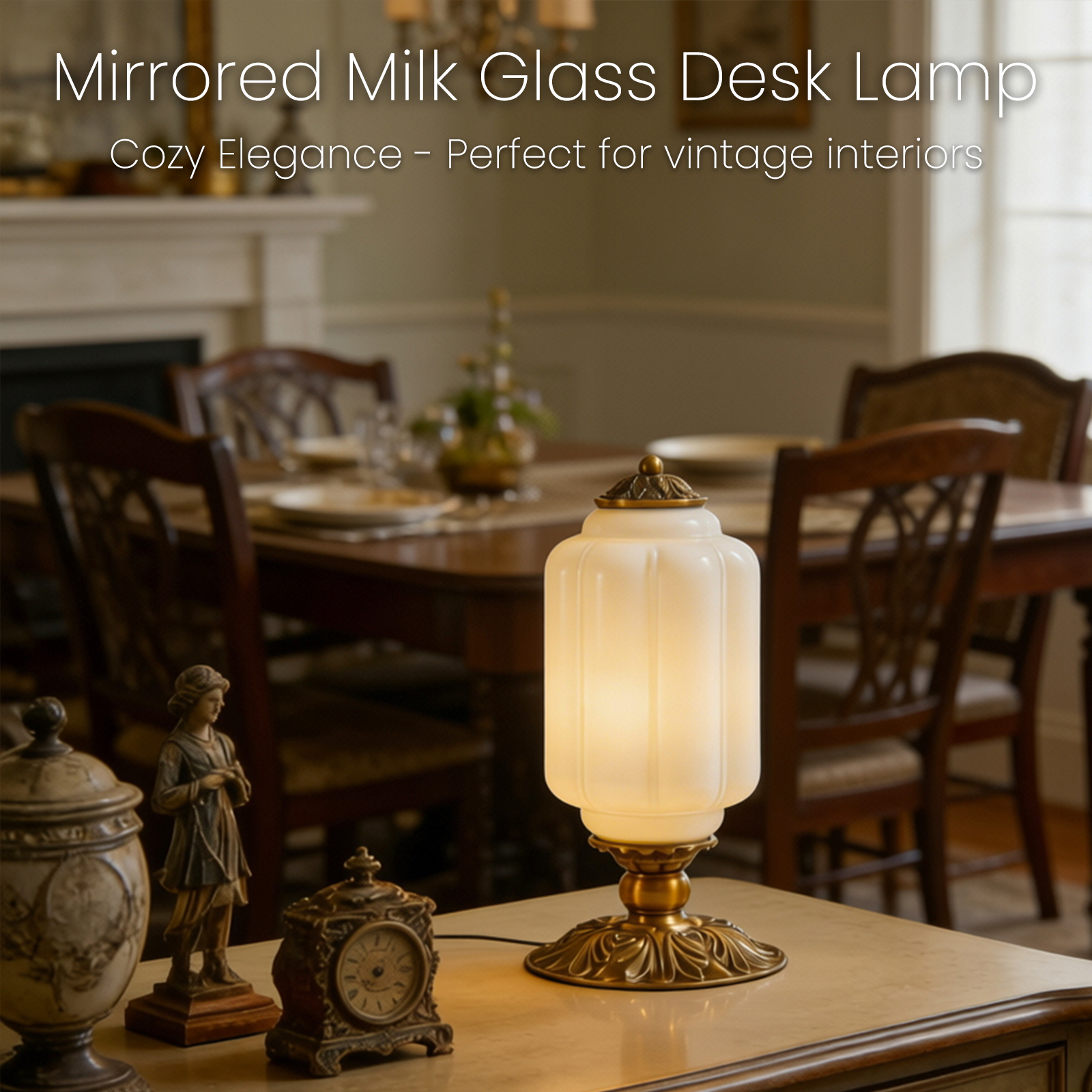 Nordic Vintage Milk Glass Tabl – обзор и цена Desk Setup Lamp