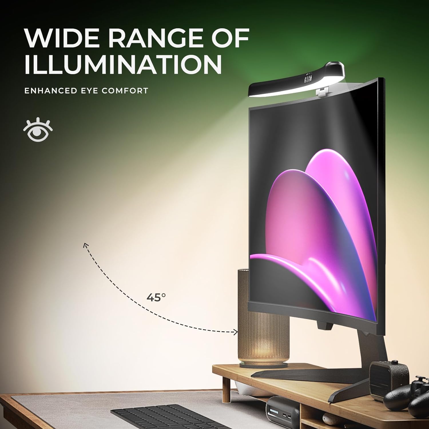Curved Monitor Light Bar 3 Col – обзор и цена Desk Setup Lamp