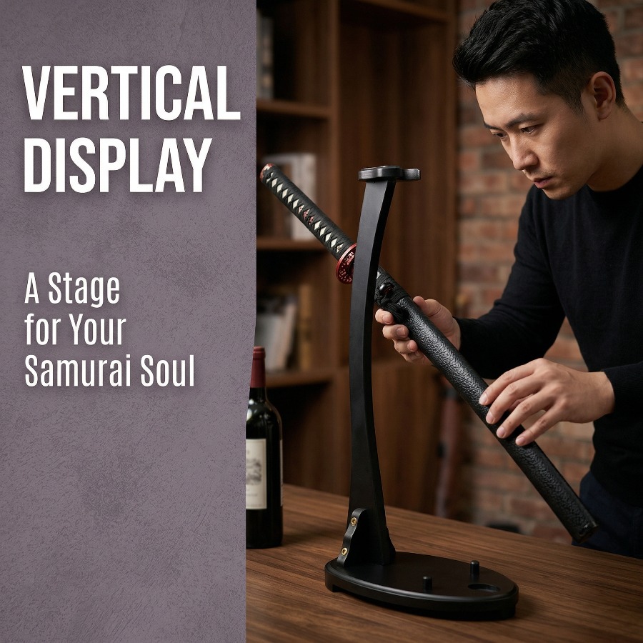 Vertical Katana Stand Sword Sh – обзор и цена Desk Setup Shelf