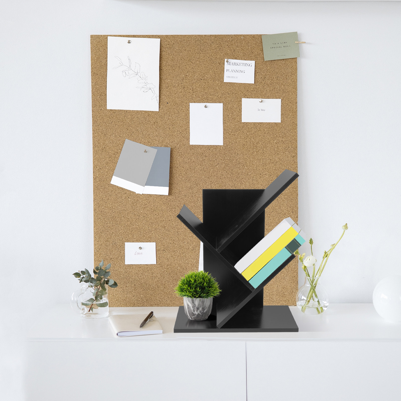 Wood Desktop Bookshelf Storage – обзор и цена Desk Setup Books