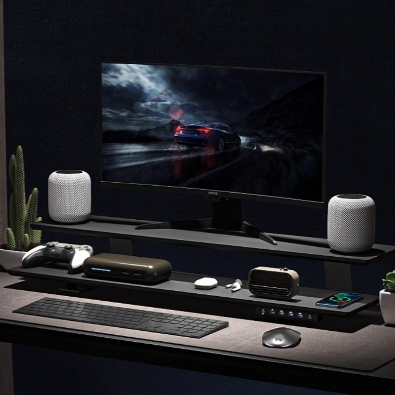 Solid Wood Gaming Desk Top wit – обзор и цена Desk Setup Usb Hub