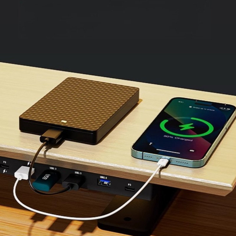 Solid Wood Gaming Desk Top wit – обзор и цена Desk Setup Usb Hub