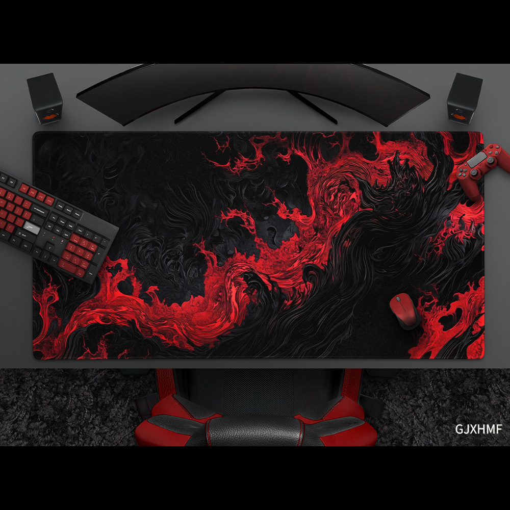 Cool Black And Red Mousepad, A – обзор и цена Desk Setup Red