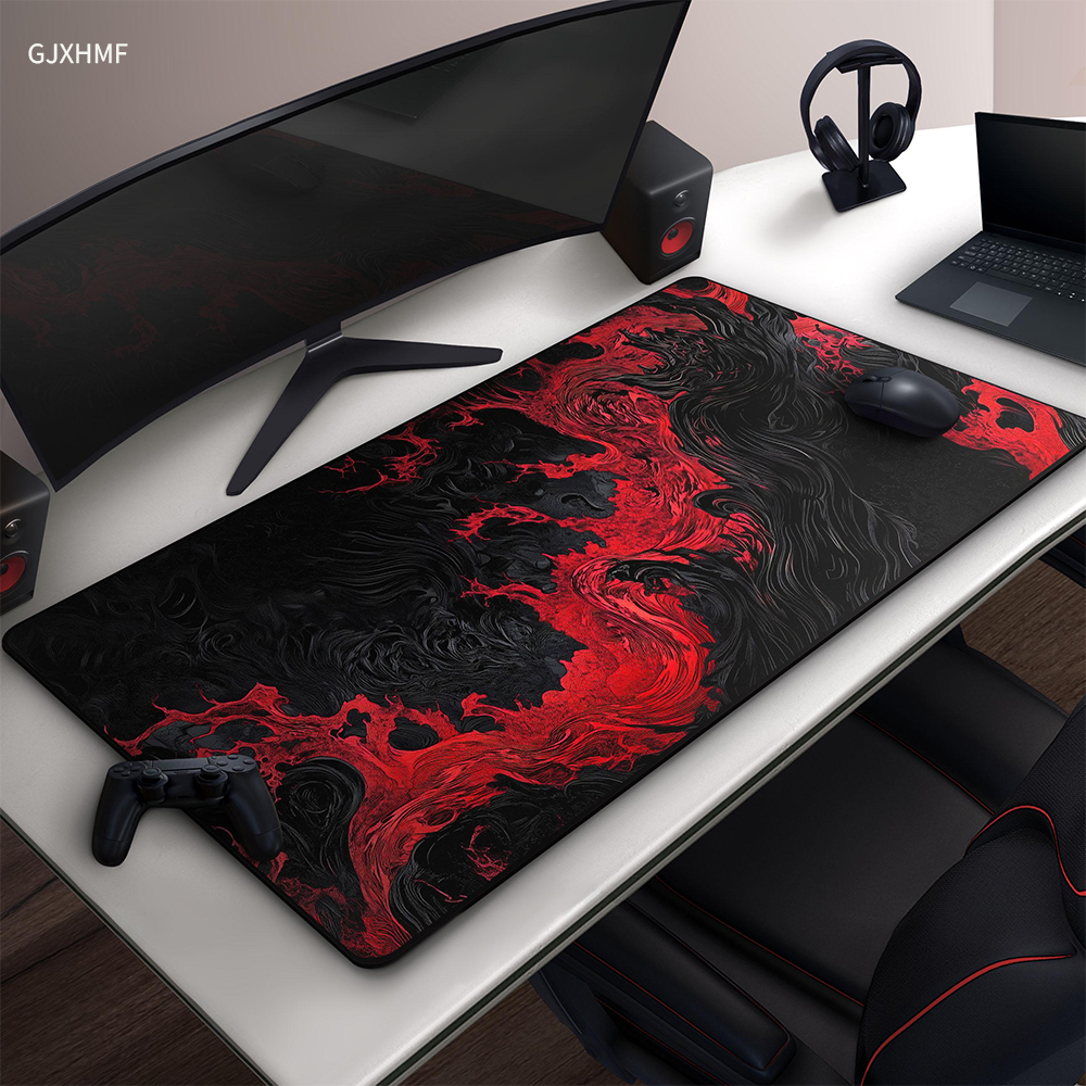 Cool Black And Red Mousepad, A – обзор и цена Desk Setup Red