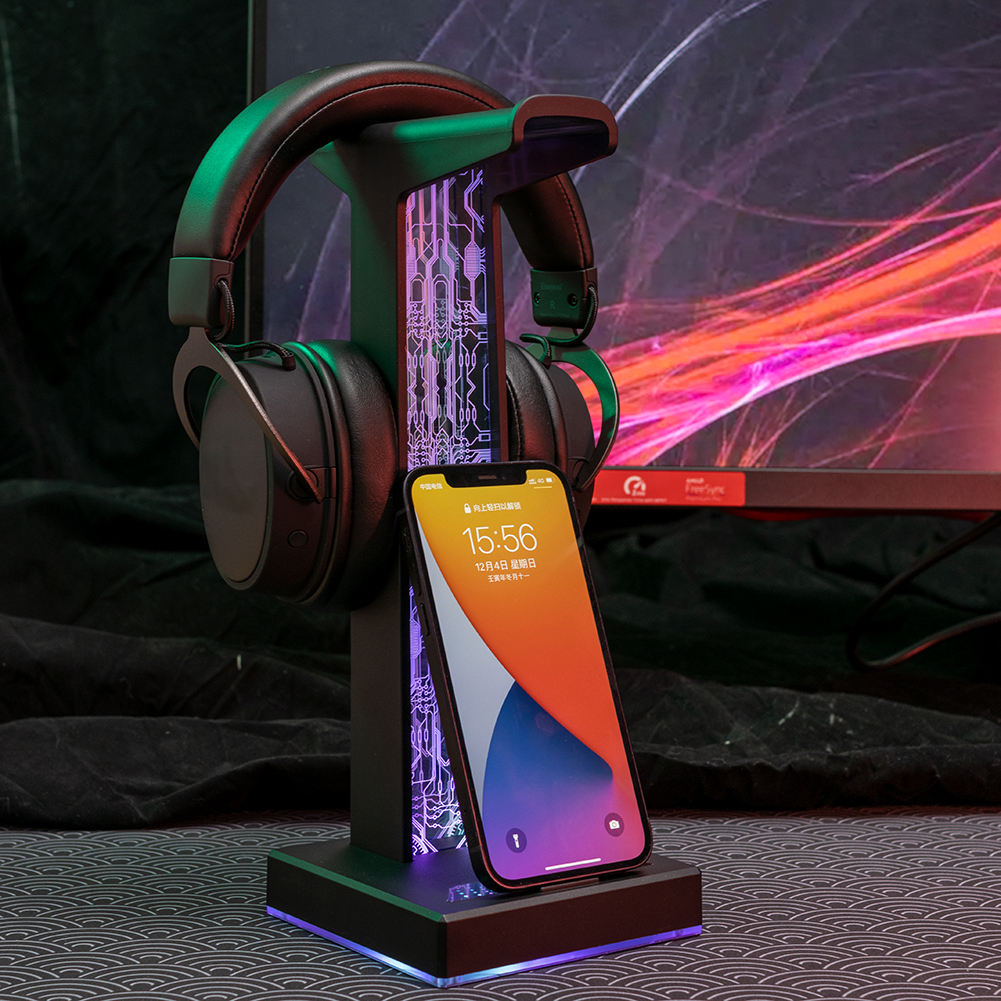 RGB Gaming Headphone Stand Dua – обзор и цена Desk Setup Lamp