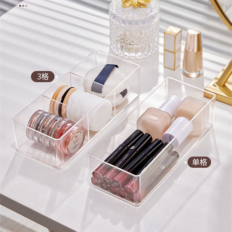 Acrylic Cosmetics Storage Box  – обзор и цена Desk Setup Organization