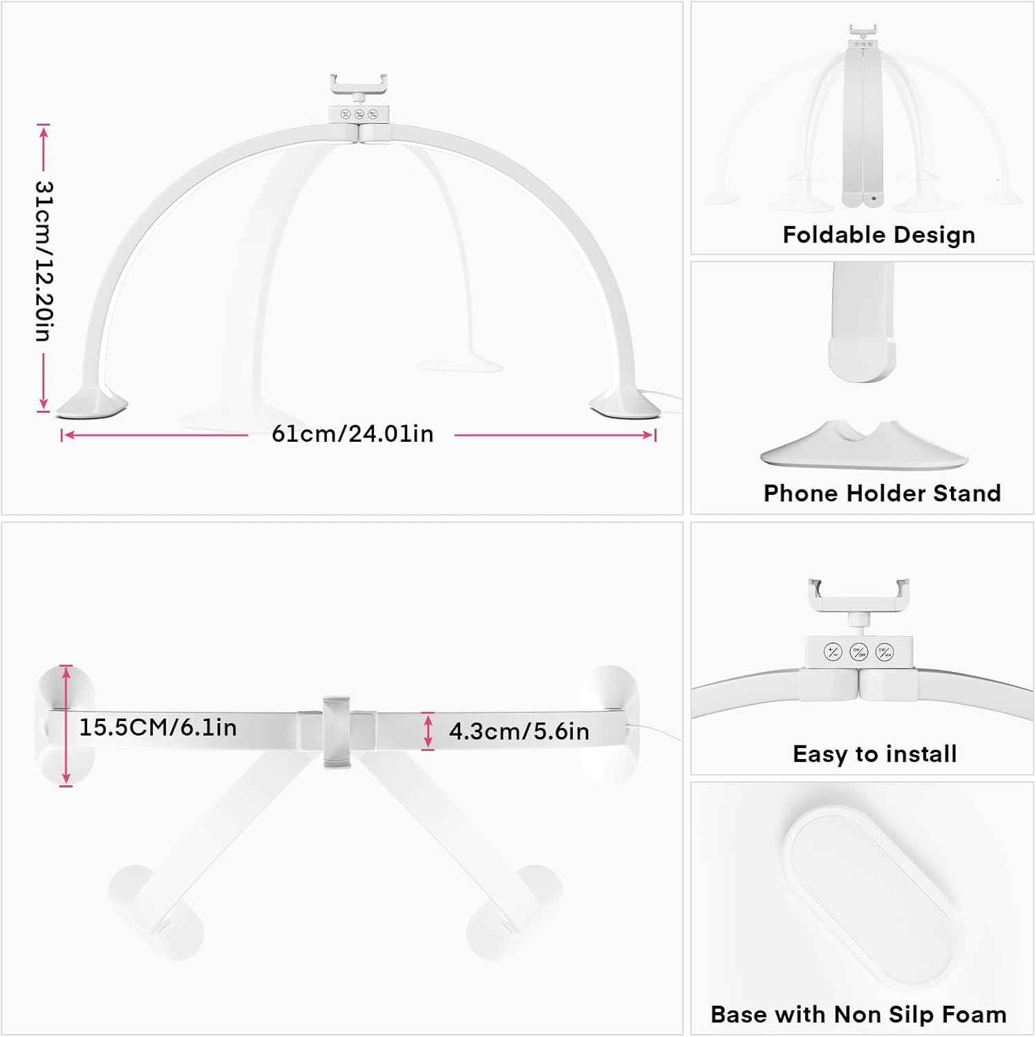 Half Moon Light U-Shaped Nail  – обзор и цена Desk Setup Lamp