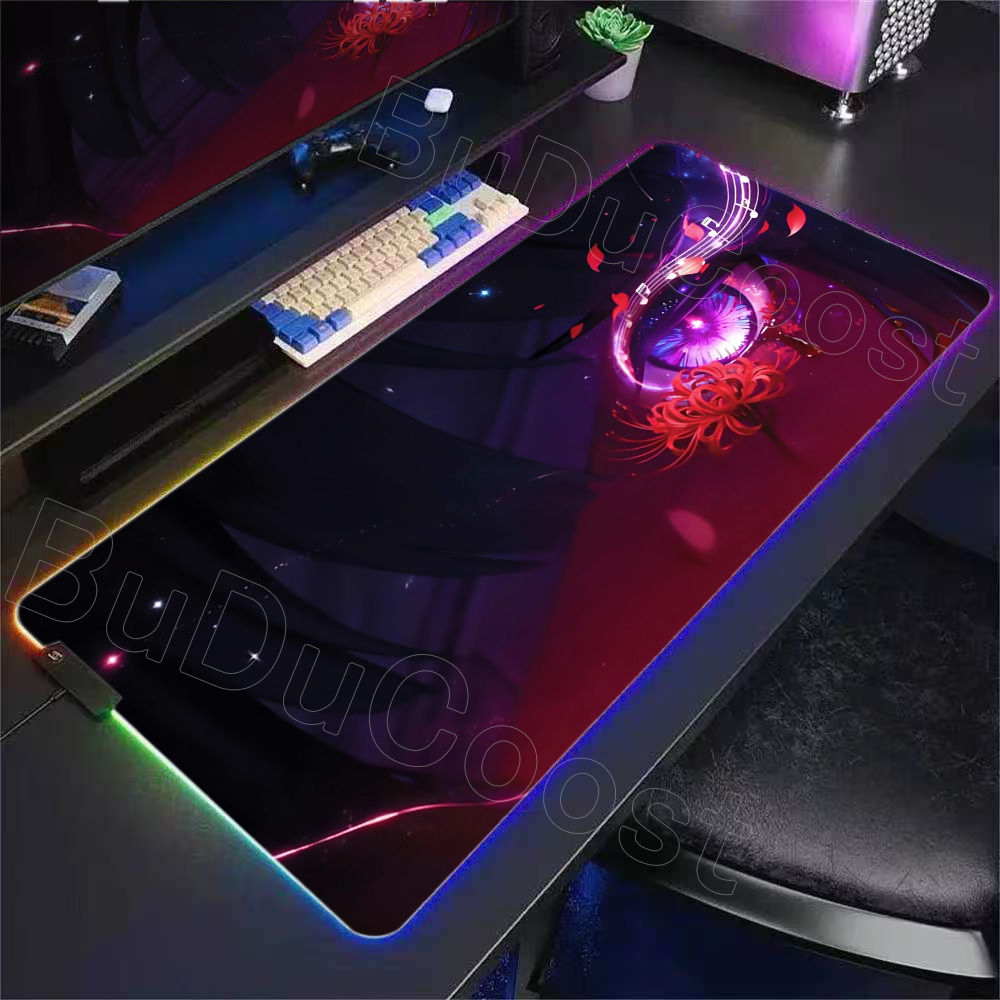 RGB Desk Mat Beautiful Shoreke – обзор и цена Desk Setup Anime