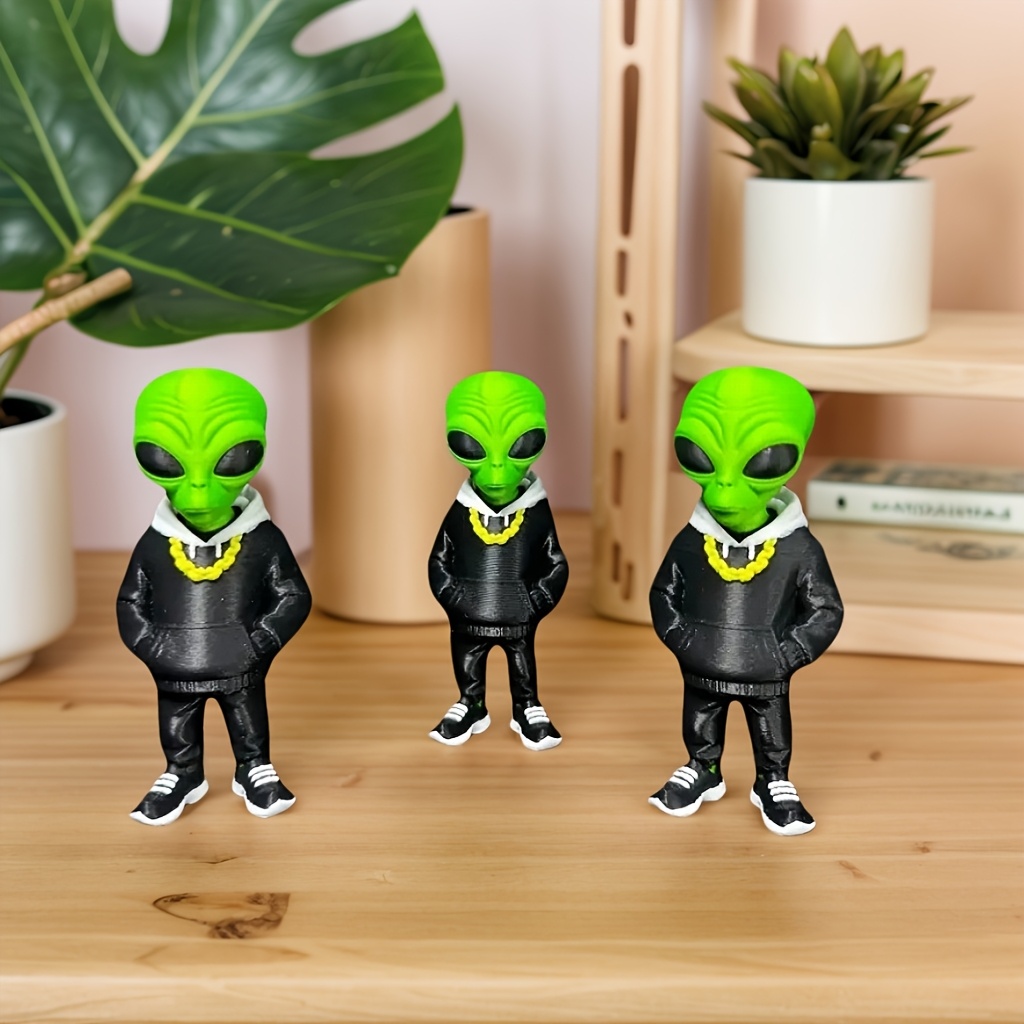 1 Piece Green Alien Figure wit – обзор и цена Desk Setup Home Office