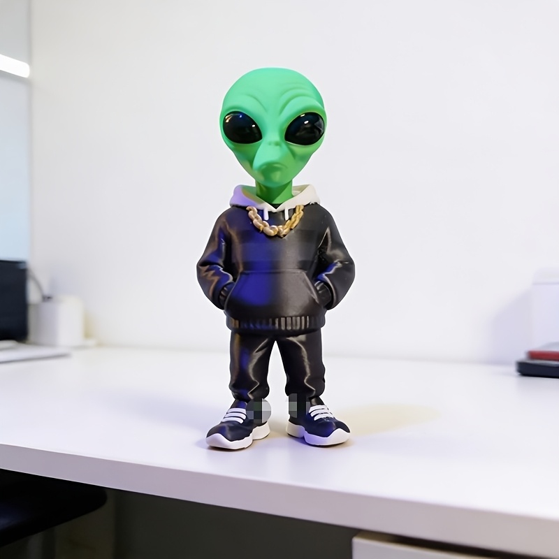 1 Piece Green Alien Figure wit – обзор и цена Desk Setup Home Office