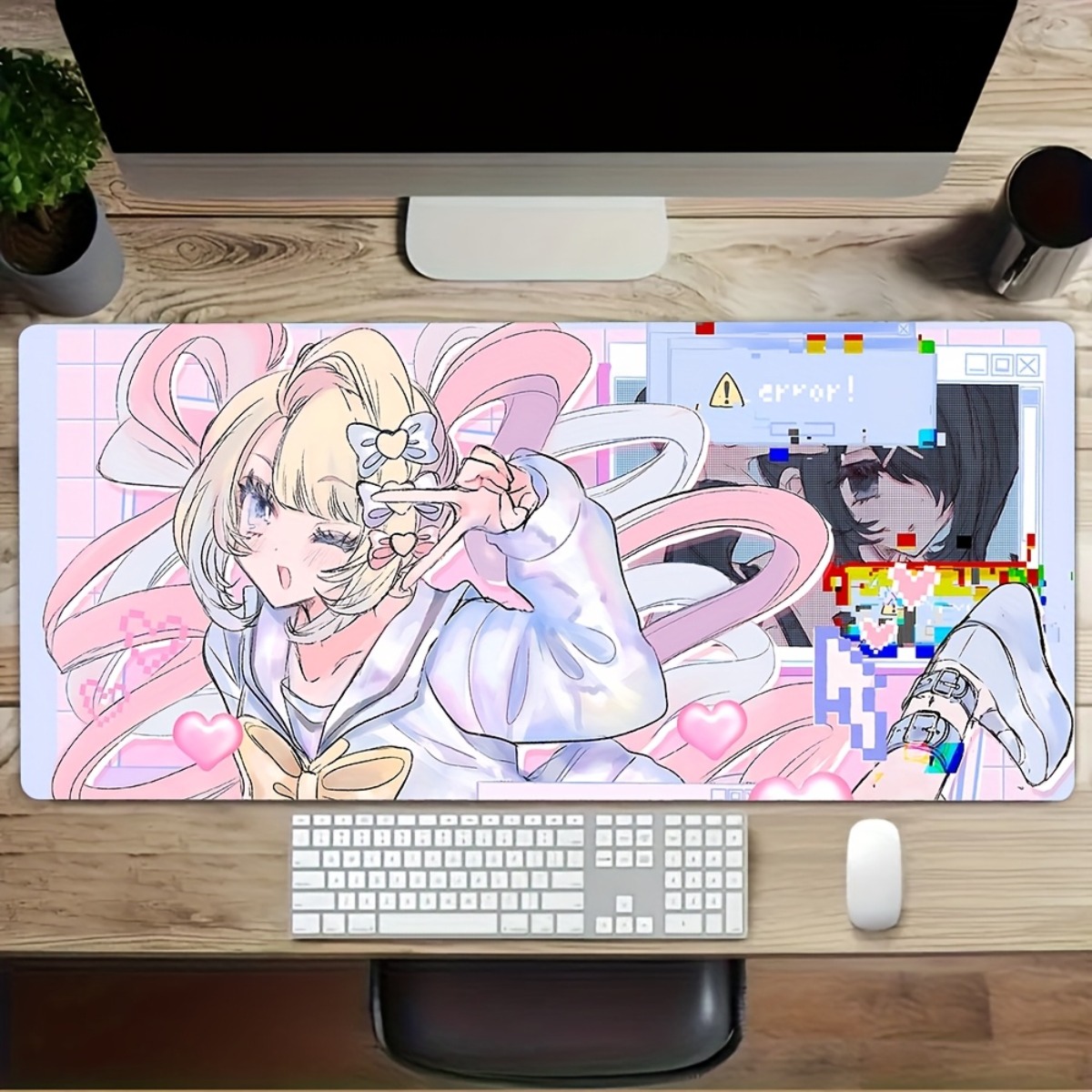 Pink Purple Anime Girl Rubber  – обзор и цена Desk Setup Anime